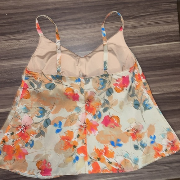 Frankly Apparel silky watercolor floral tank top. - Picture 6 of 15